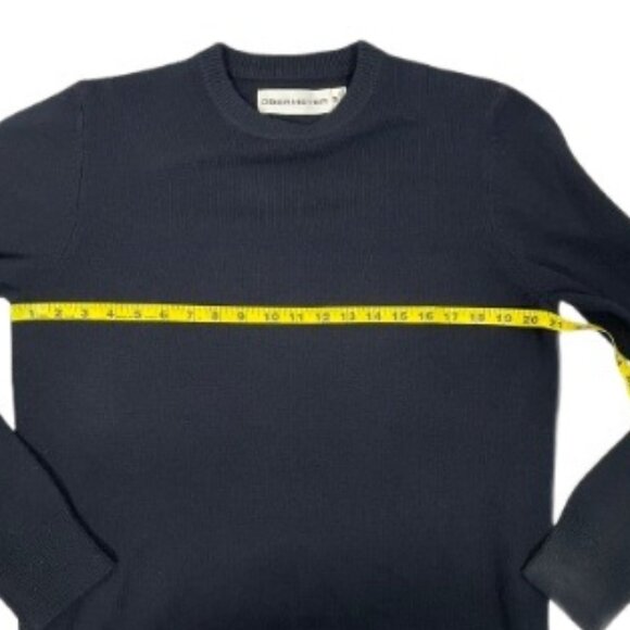Obermeyer Men's Reggie Crewneck 100% Wool Sweater Size M Black - Picture 9 of 12
